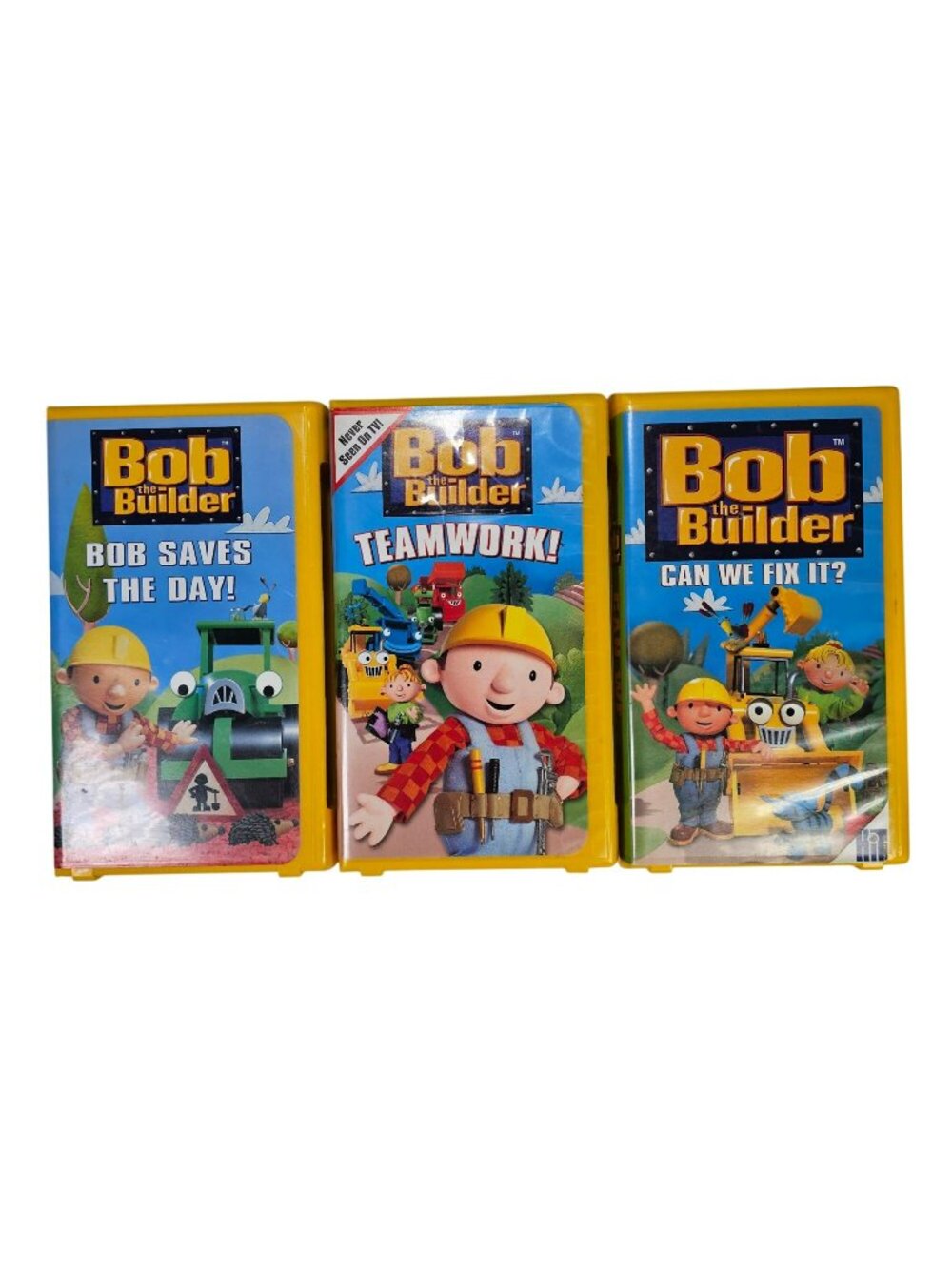 Bob The Builder VHS Lot of 3: Bob Saves The Day, Teamwork, Can We Fix It?